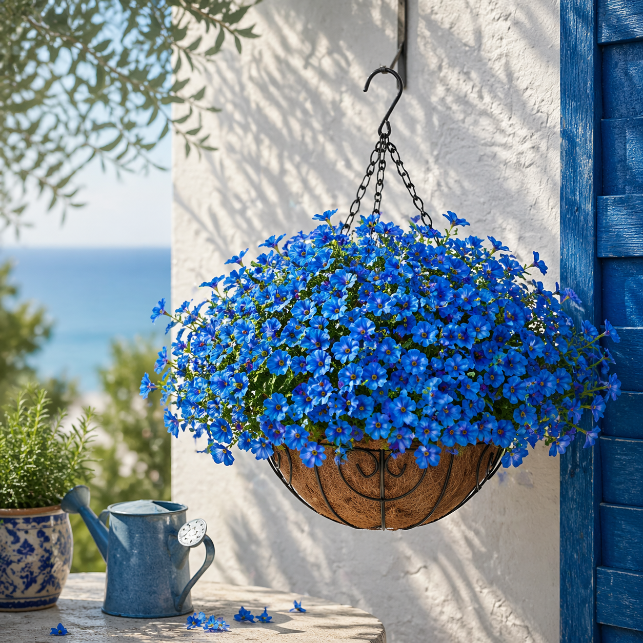 Elegant Artificial Hanging Flower Basket