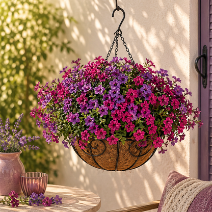 Elegant Artificial Hanging Flower Basket