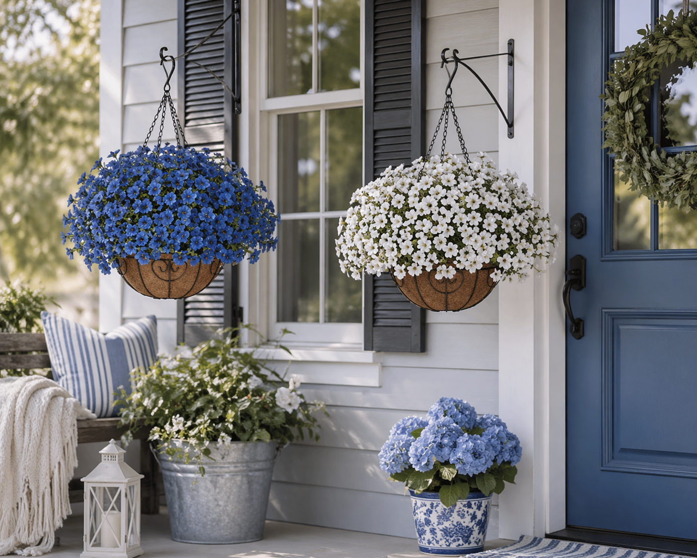 Elegant Artificial Hanging Flower Basket