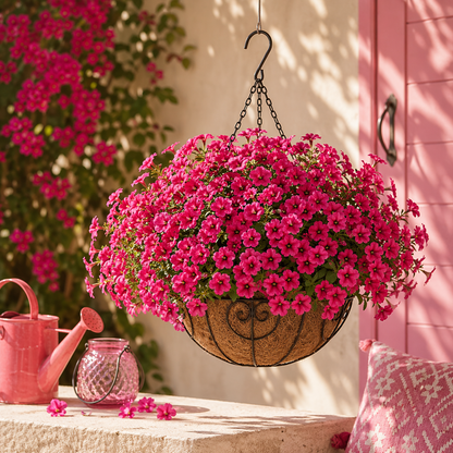 Elegant Artificial Hanging Flower Basket