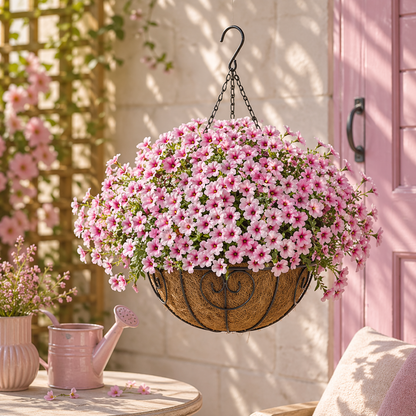Elegant Artificial Hanging Flower Basket