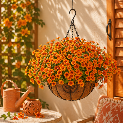Elegant Artificial Hanging Flower Basket