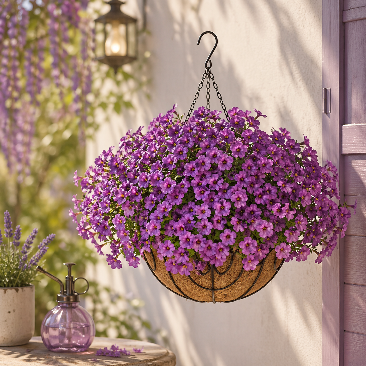 Elegant Artificial Hanging Flower Basket