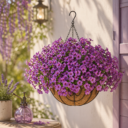 Elegant Artificial Hanging Flower Basket