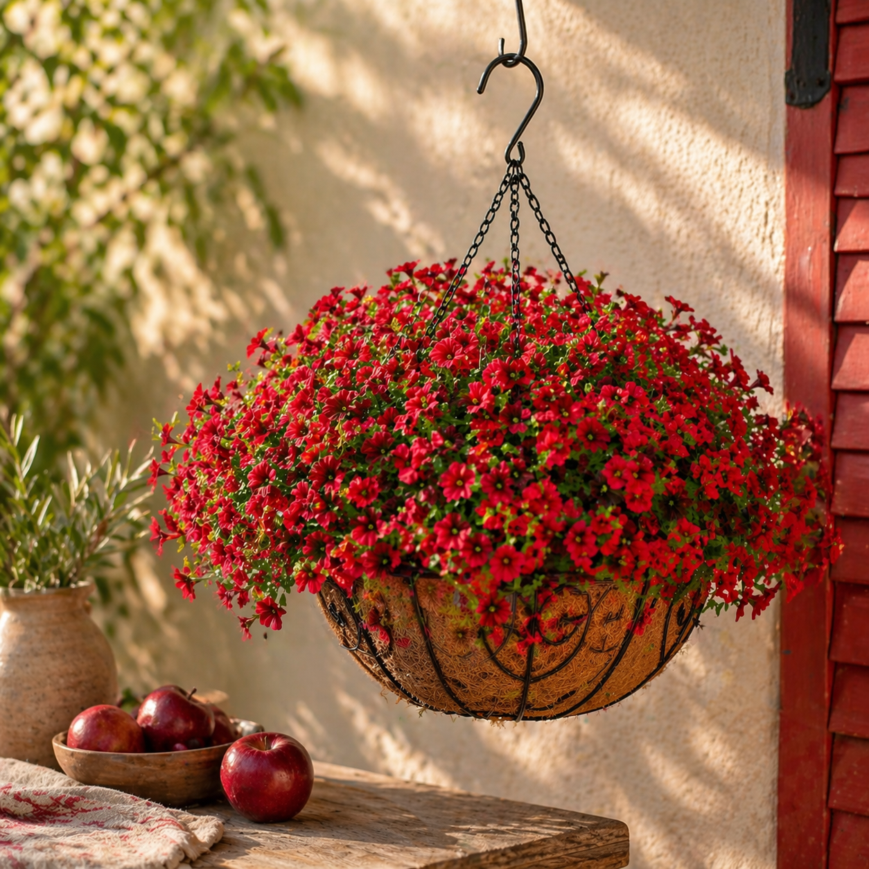 Elegant Artificial Hanging Flower Basket