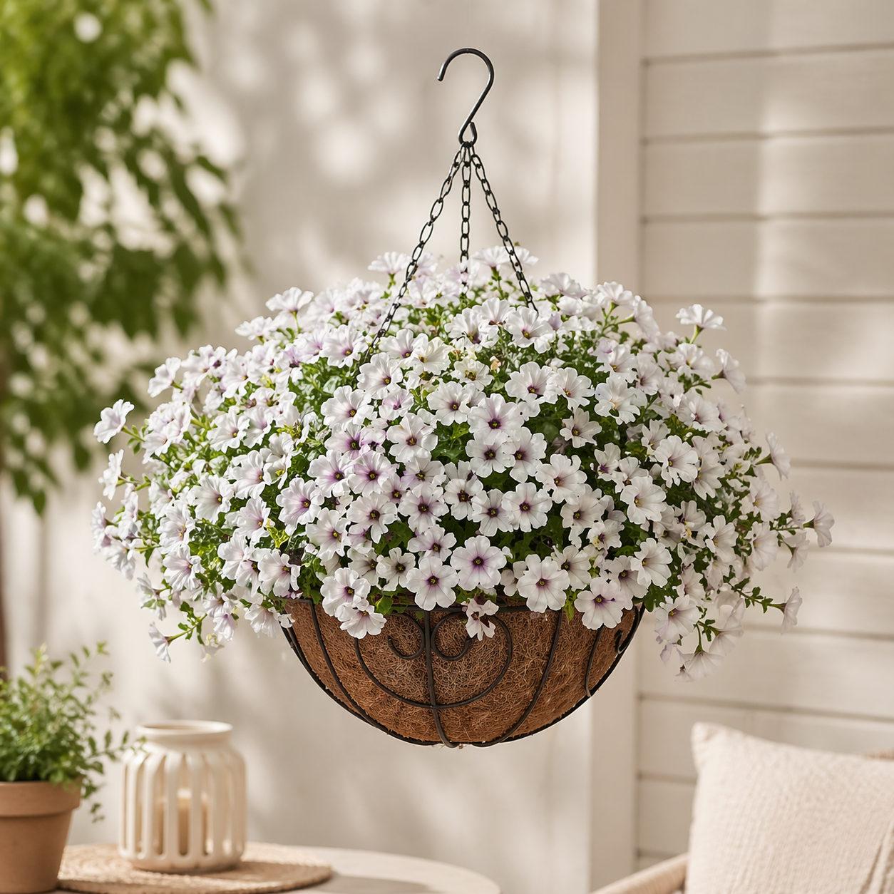 Elegant Artificial Hanging Flower Basket